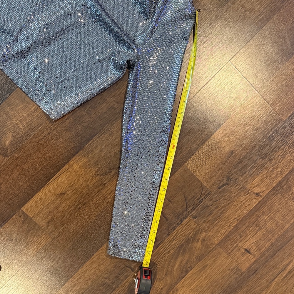 Love Culture Sparkling Silver Sequin Cropped Jacket / Cardigan (small, see ad) - Picture 10 of 14